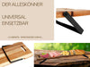 KI-generiertes Bild,XXL Akazie Serviertablett 67cm klappbar Holz Tablett Tabletttisch Frühstückstablett