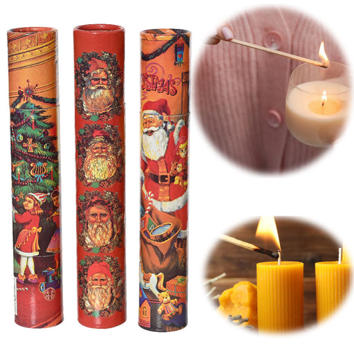 KI-generiertes Bild XXL 120 Streichhölzer 30cm lang Köcher Zündhölzer Weihnachten 2er-Set
