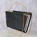 KI-generiertes Bild,Eleganter Magazinständer Schwarz Gold 40cm Zeitungsständer Zeitschriftenständer