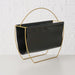 KI-generiertes Bild,Eleganter Magazinständer Schwarz Gold 40cm Zeitungsständer Zeitschriftenständer