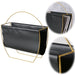 KI-generiertes Bild Eleganter Magazinständer Schwarz Gold 40cm Zeitungsständer Zeitschriftenständer