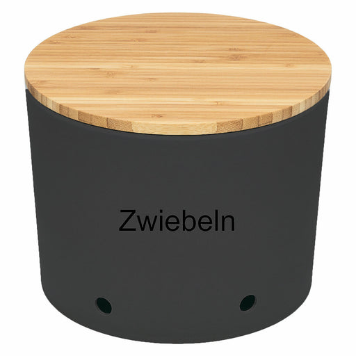 KI-generiertes Bild,Natur-Design Zwiebeltopf 20x16cm Made in Germany Grau Schiefer