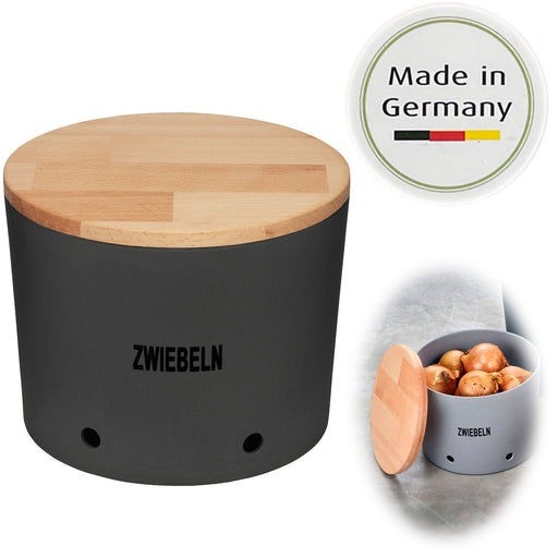 KI-generiertes Bild Natur-Design Zwiebeltopf 20x16cm Made in Germany Grau Schiefer