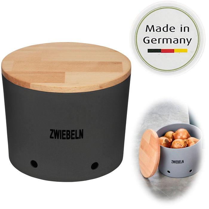 KI-generiertes Bild Natur-Design Zwiebeltopf 20x16cm Made in Germany Grau Schiefer