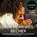 KI-generiertes Bild,Ecoffee Cup 400ml Basket Case Schwarz PLA Coffee to Go Becher Wiederverwendbar